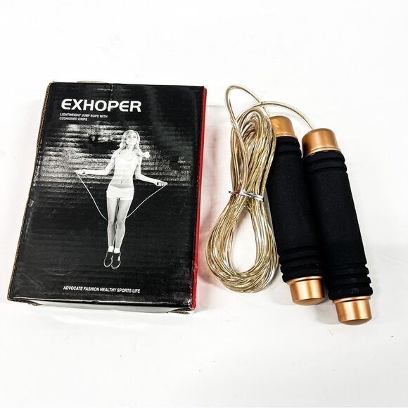 Exhoper Rope Lightweight Jump Rope With Cushioned Grips/Rope Skipping New in Box - Picture 2 of 4